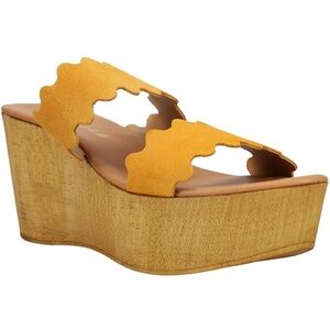 Matisse Women’s Leather Charlie Platform Heel Sz 8-Yellow NWT